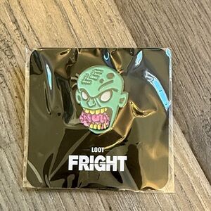 Loot Crate Fright Zombie Pin - Green and Pink